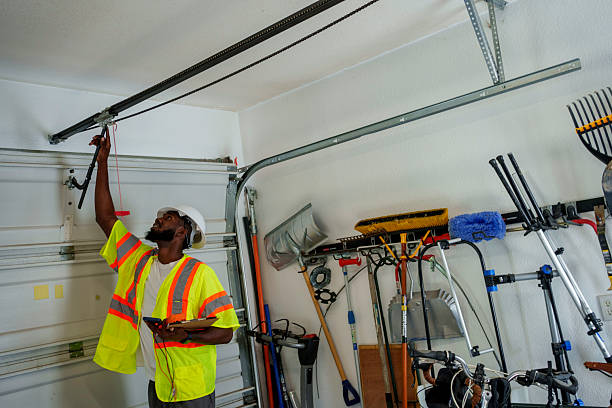 Professional Garage Door Maintenance technician working in Commerce, GA